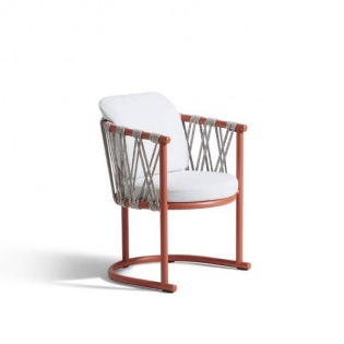 Cassina TRAMPOLINE Armlehnstuhl mit Seilgeflecht