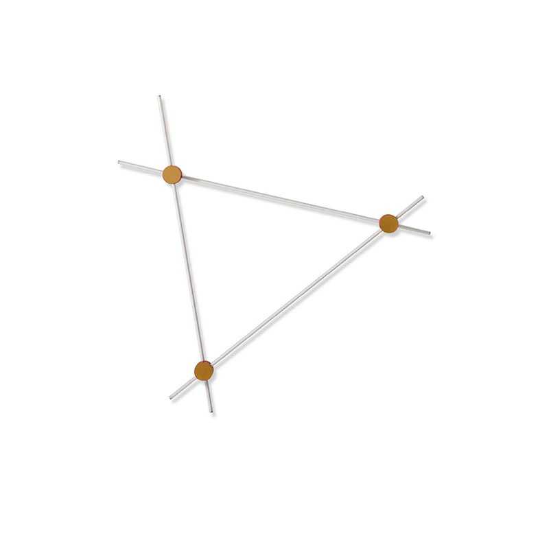 Cassina EITIE Triangle 130 Wandleuchte rot/gold