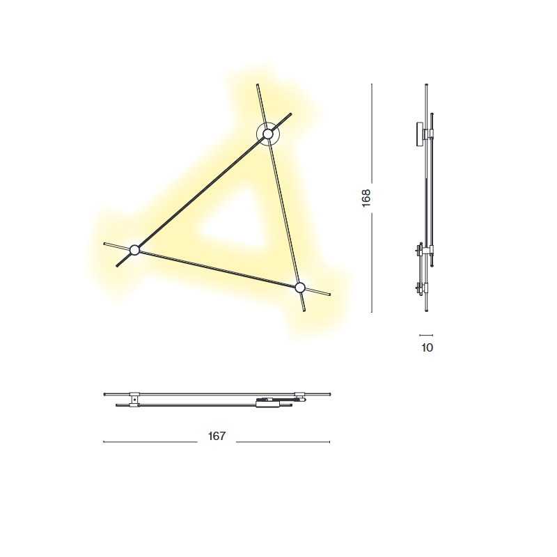 Cassina EITIE Triangle 170 Wandleuchte
