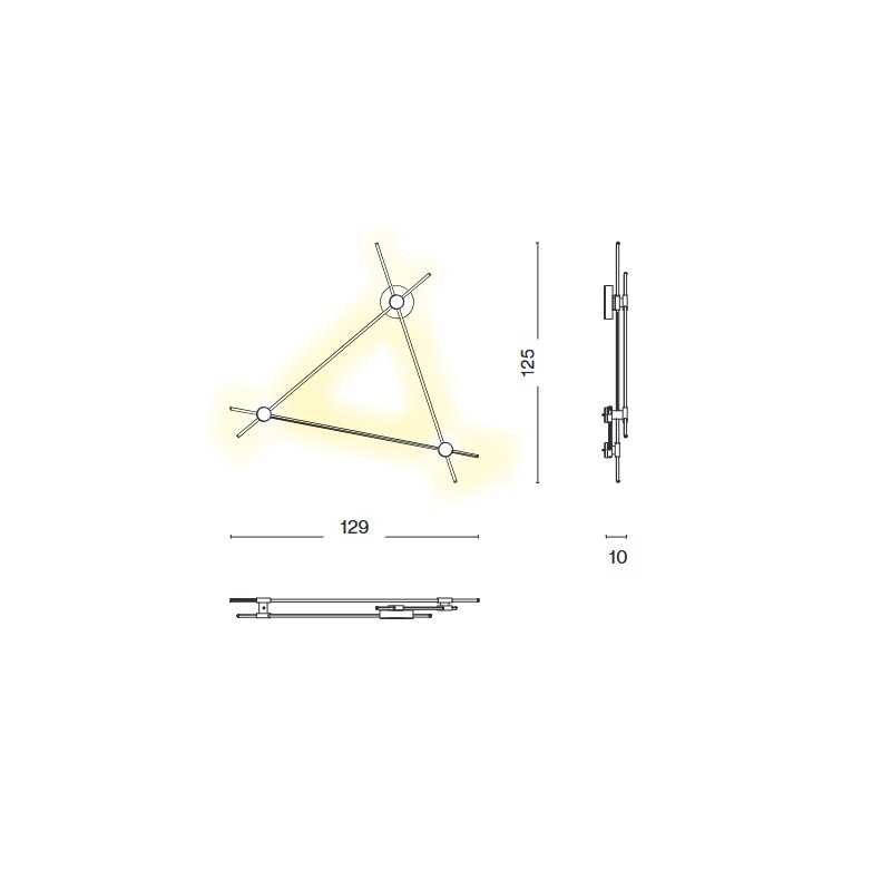 Cassina EITIE Triangle 130 Wandleuchte
