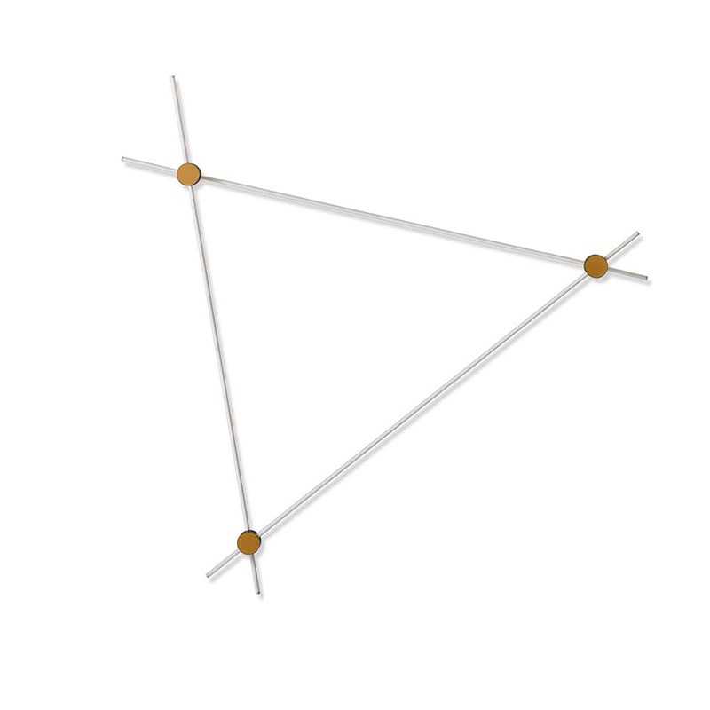 Cassina EITIE Triangle 170 Wandleuchte schwarz/gold