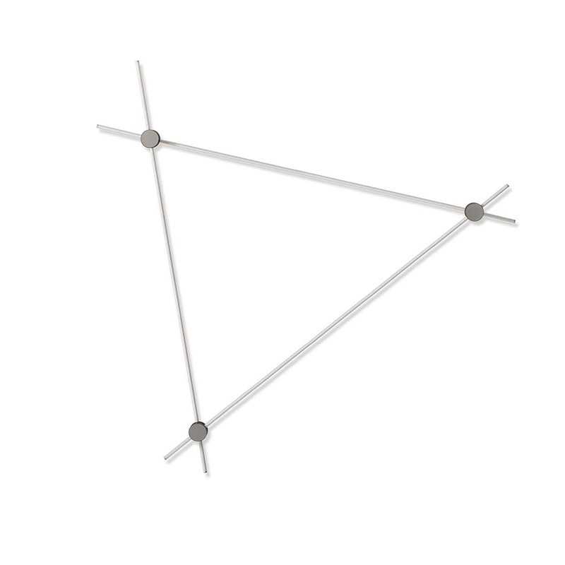 Cassina EITIE Triangle 170 Wandleuchte schwarz/silber
