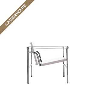 Cassina 1 Fauteuil dossier basculant, Chrom/Leder weiss