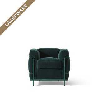 Cassina 2 Fauteuil Grand Confort, petit modèle, durable, 60, Grün/Samt Grün