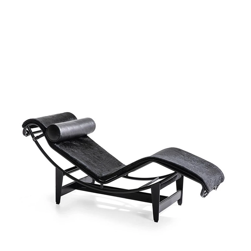 Cassina 4 Chaise longue à reglage continu, noire